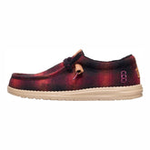 Hey Dude Wally Cozy Plaid 44341 Uomo Red Plaid/Black